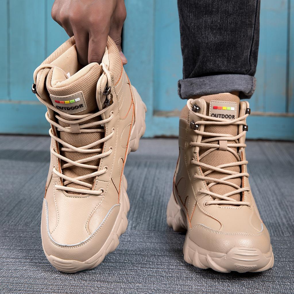 Foreign Trade New Hiking Shoes Men's Military Boots Lightweight Breathable Non-slip Wear-resistant Outdoor Camping Leisure Sports Hiking Shoes