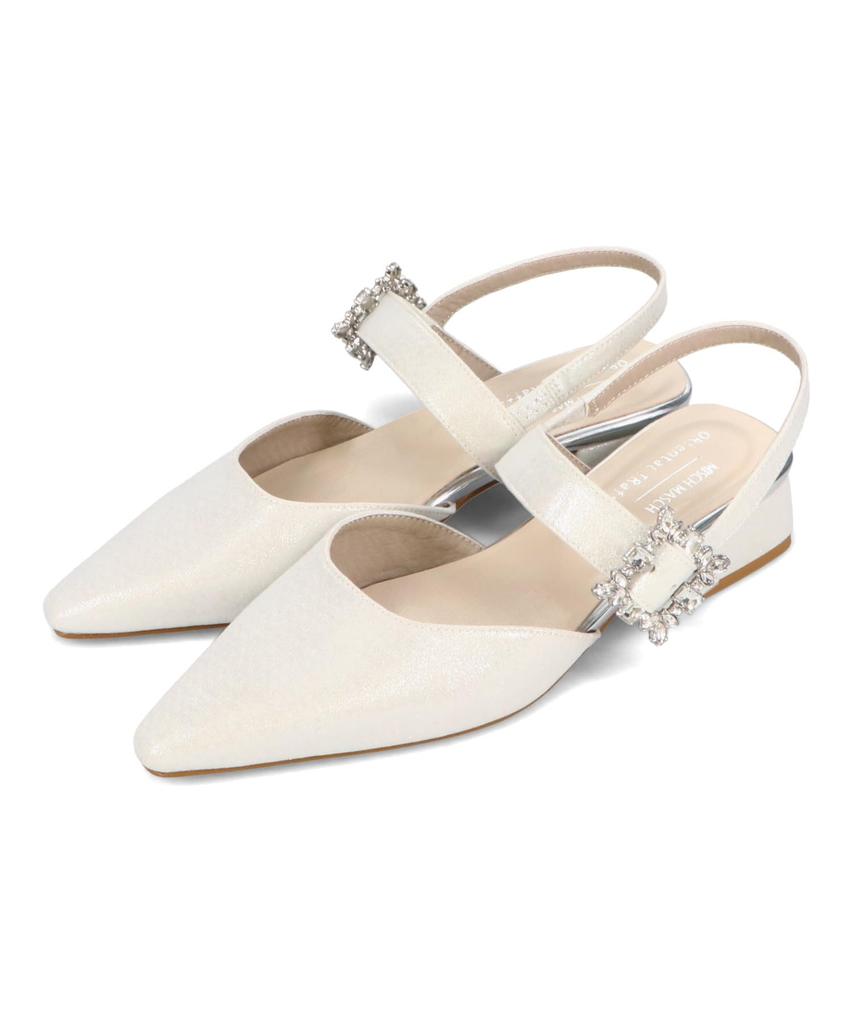 Back Low E [Oriental Traffic] Pumps, Strap, Heel, Wedding, After-party, Women's, MOR111, 25.5 Cm,