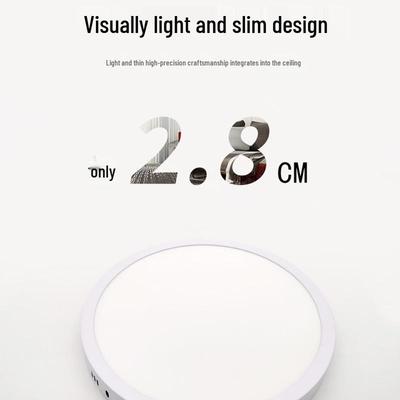 Surface Mounted LED Panel Light: Square & Round Flat Design for Kitchen, Bathroom, Aisle, Corridor, and Balcony - Ultra-Thin Downlight