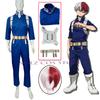 Todoroki Shoto Anime Cosplay Kostüm Overall Träger Gürtel Requisit Perücken Set Halloween Party Spielkleidung für Frau Mann