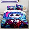 3pcs Duvet Cover Set (1*Duvet Cover + 2*Pillowcase, Without Core), The Nightmare Before Christmas Print Soft All‑Season Bedding Set, Home Bedroom Deco