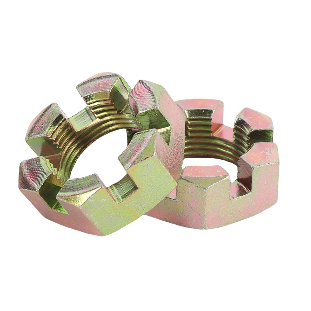2 Sets Trailer Nut Kit with 1in Shaft Spindle Nuts 1in Washer 2.2in Cotter Pins Galvanized for 1in Shaft Spindle