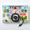 Montessori Busy Board Sensory Toys Wooden Steering Wheel Switch Control Board for Children Travel Activities Games Gifts Toy