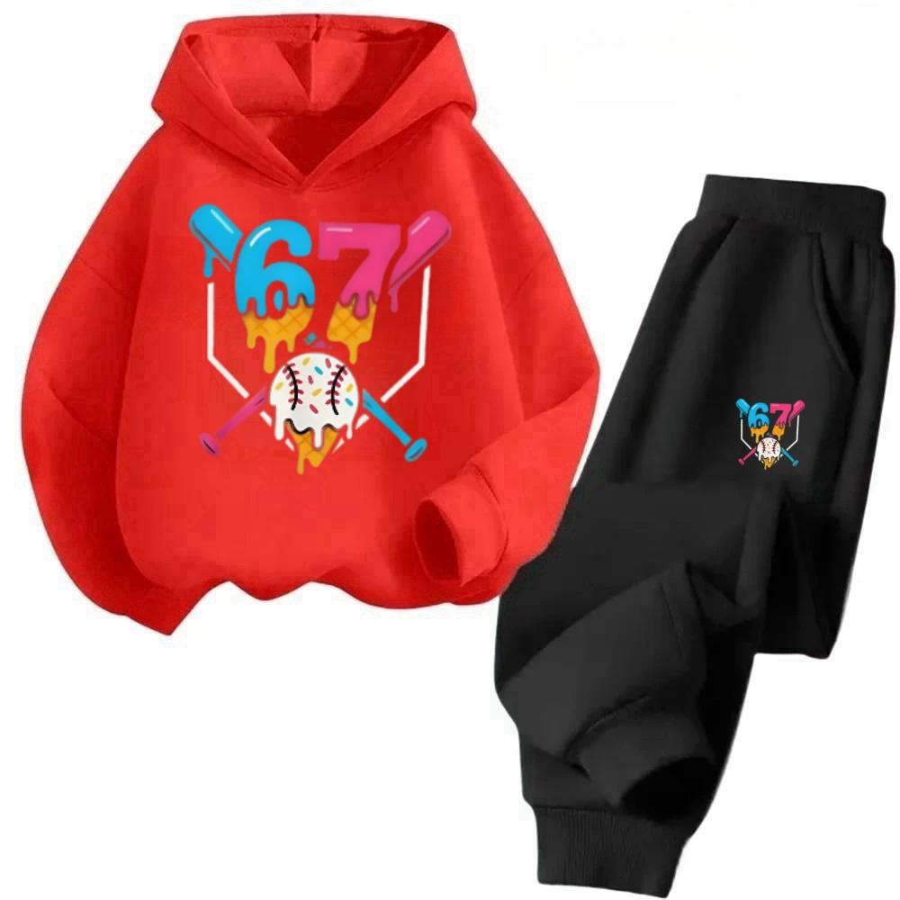 67 Rabatt Kinderanzug Atmungsaktive Sportbekleidung Cartoon-Design Heißer Verkauf Kinder Bequemes Sweatshirt-Set