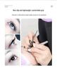 High Precision Diamond Pattern Eyelash Tweezers with Stainless Steel Fiber Tip