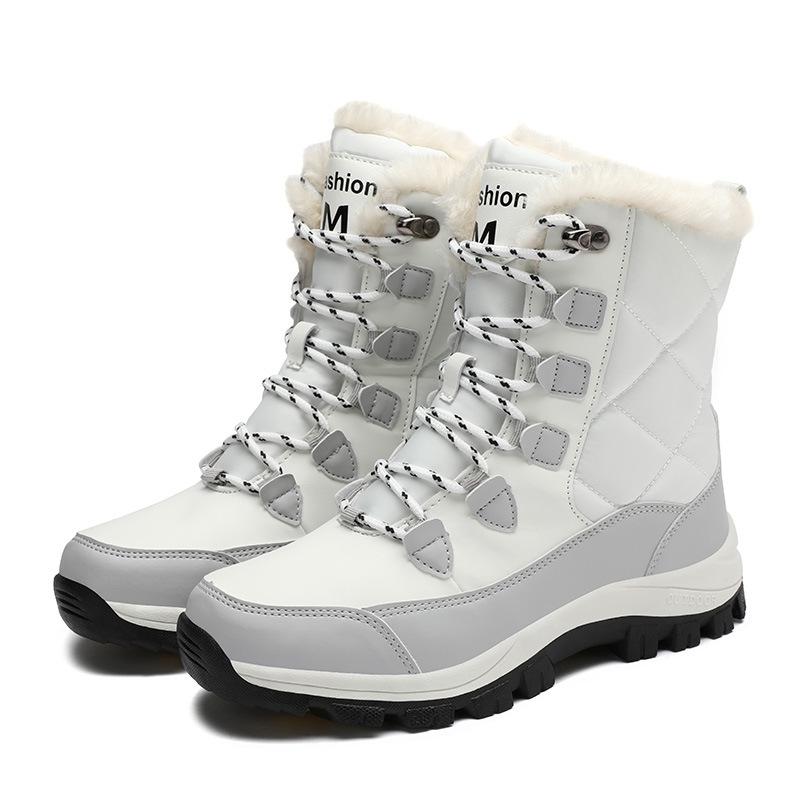 2025 Women's Fleece-Lined Winter Hiking Boots: Durable, Wear-Resistant High-Tops for Outdoor Adventures