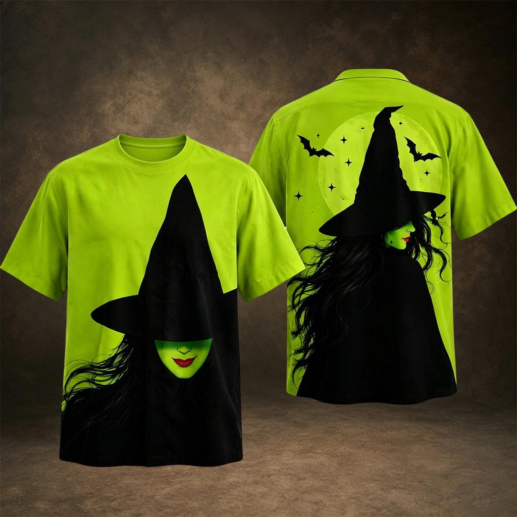 Men's Casual Halloween Printed Neck Short Sleeve T-Shirt Lightweight Breathable