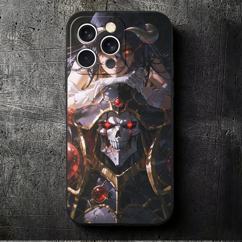 Albedo O-Overlords Anime Soft Phone Case for iPhone 16 16E 17 Air 15 Pro Max 14 Plus 13 Mini 11 12 7 Black Cover Back Shell