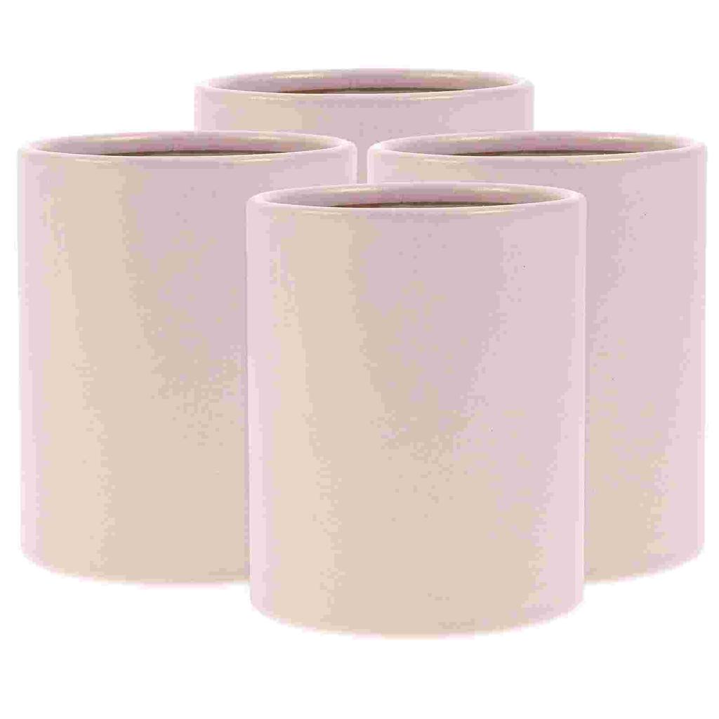 4 Pcs Hug Bucket Decor Round Bouquet Paper Boxes Flower Packaging Vase Present Cardboard Cylinder Small Bride Flowers