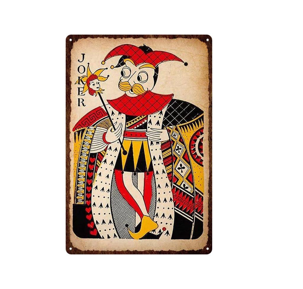 Music Guitar Poker Tin Sign Vintage Plate Poster Art Wall Plaques Decor Metal Signs Indoor Bar Casino Art Decor Plate Posters