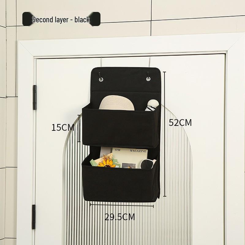 Wall-Mounted Fabric Hanging Organizer with Pockets - Essential Over-the-Door Storage for Dorms and Homes