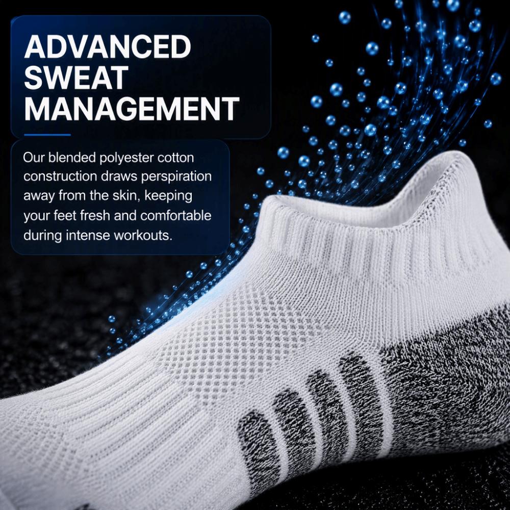 6pcs Towel Bottom Running Sock Polyester Cotton Sports Sock Durable Athletic Sock Outdoor