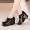 Scarpe Piatte Zeppa Piattaforma 8CM 2026 Pelle Morbida Scarpe da Ginnastica Chunky Bocca Profonda Casual Comode Marca Autunno Inverno Stivali alla Caviglia con Tacco