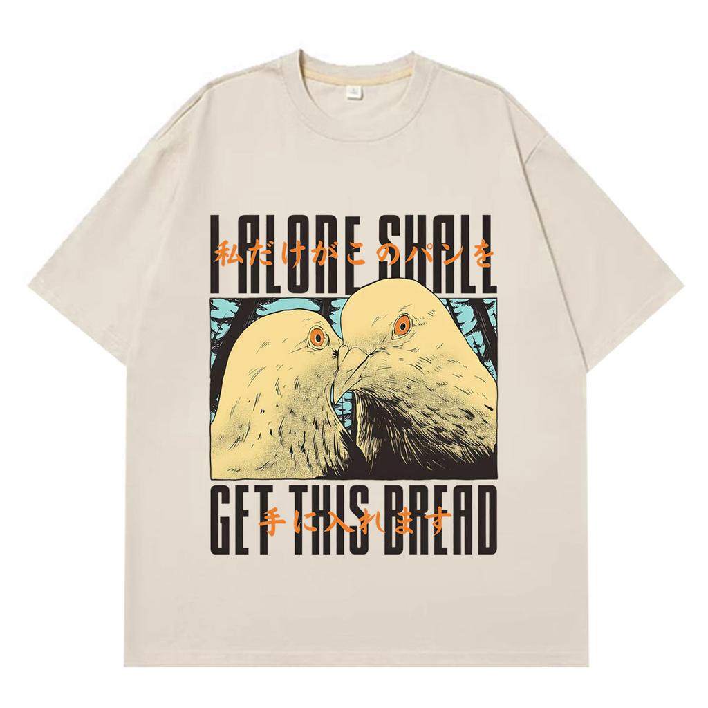 Japanese I Alone Pigeon Vintage Graphic T Shirt Unisex Unisex Fashion Casual Short Sleeve Tshirts 100 Cotton Oversized T Shirts