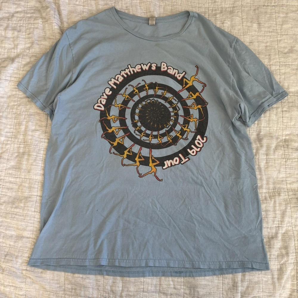 

Dave Mathew’s Band 2019 Tour Light Blue Unisex T shirt Size S-5XL Unisex T-Shirt XL