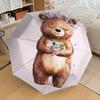 1pc Bear Flower Pattern Umbrella Design Automatic Opening and Closing Umbrella, High-quality Travel Umbrella, Lightweight and Portable, -1002119