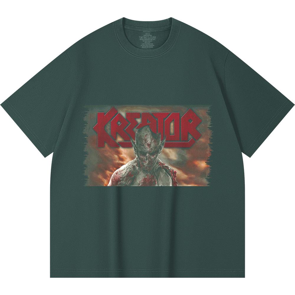 230 Gsm 100% Cotton Heavy Metal T-Shirt  Rock Band Popular Music Print Unisex Heavy Cotton T Shirt