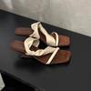 Fashion women's shoes summer new European and American wine glasses and wedge sandals women's open-toed sexy thin-heeled square-headed slippers