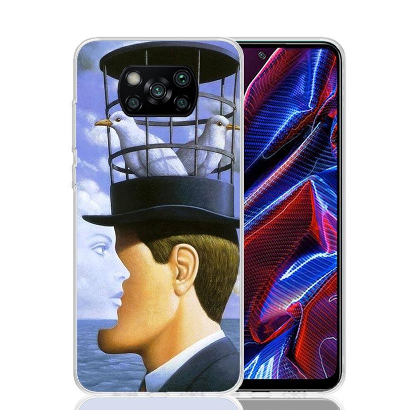 Rene Magritte Art Phone Case For Xiaomi Poco F7 Ultra X7 X6 Pro X5 Redmi 15 15C 13 13C 12 12C 10 10A 10C 9 9A 9C 9T Shell Poco X
