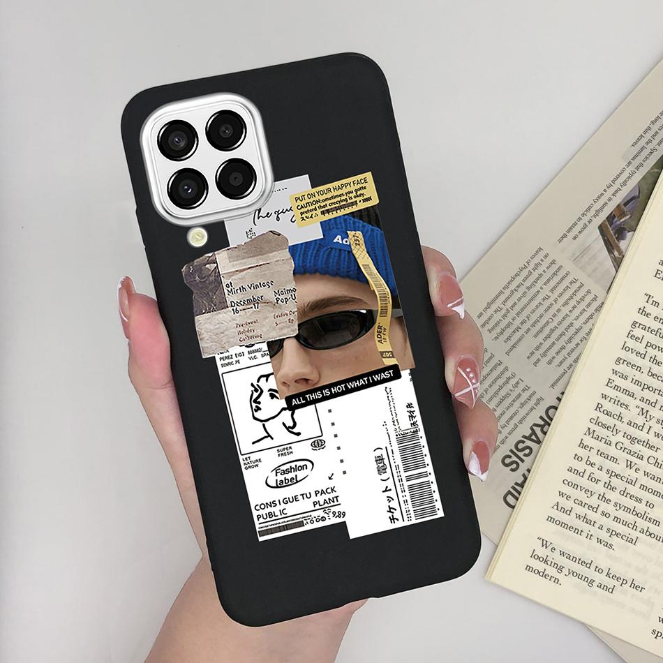 For Samsung Galaxy M33 5G Case Heart Cartoon Silicone Matte Shockproof Phone Cover For SamsungM33 GalaxyM33 M 33 Funda Shell TPU