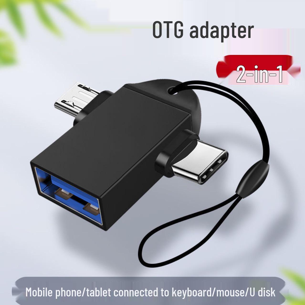 

OTG USB-C Adapter: Multi-Function Converter for Mobile Phones & U Disks, Universal for Android. серебряный
