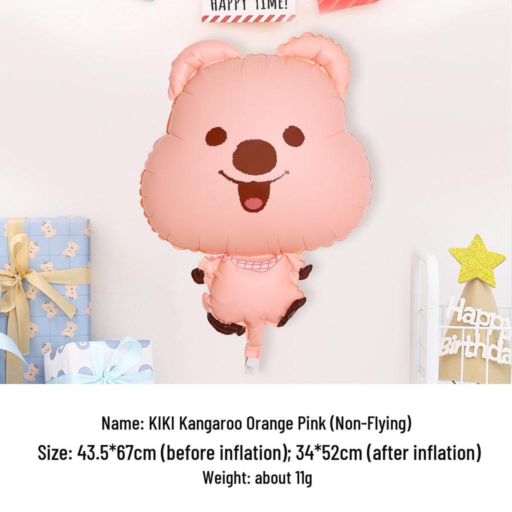 Matte Aluminum Capybara Cartoon Balloons for Kids' Birthday Party Decorations