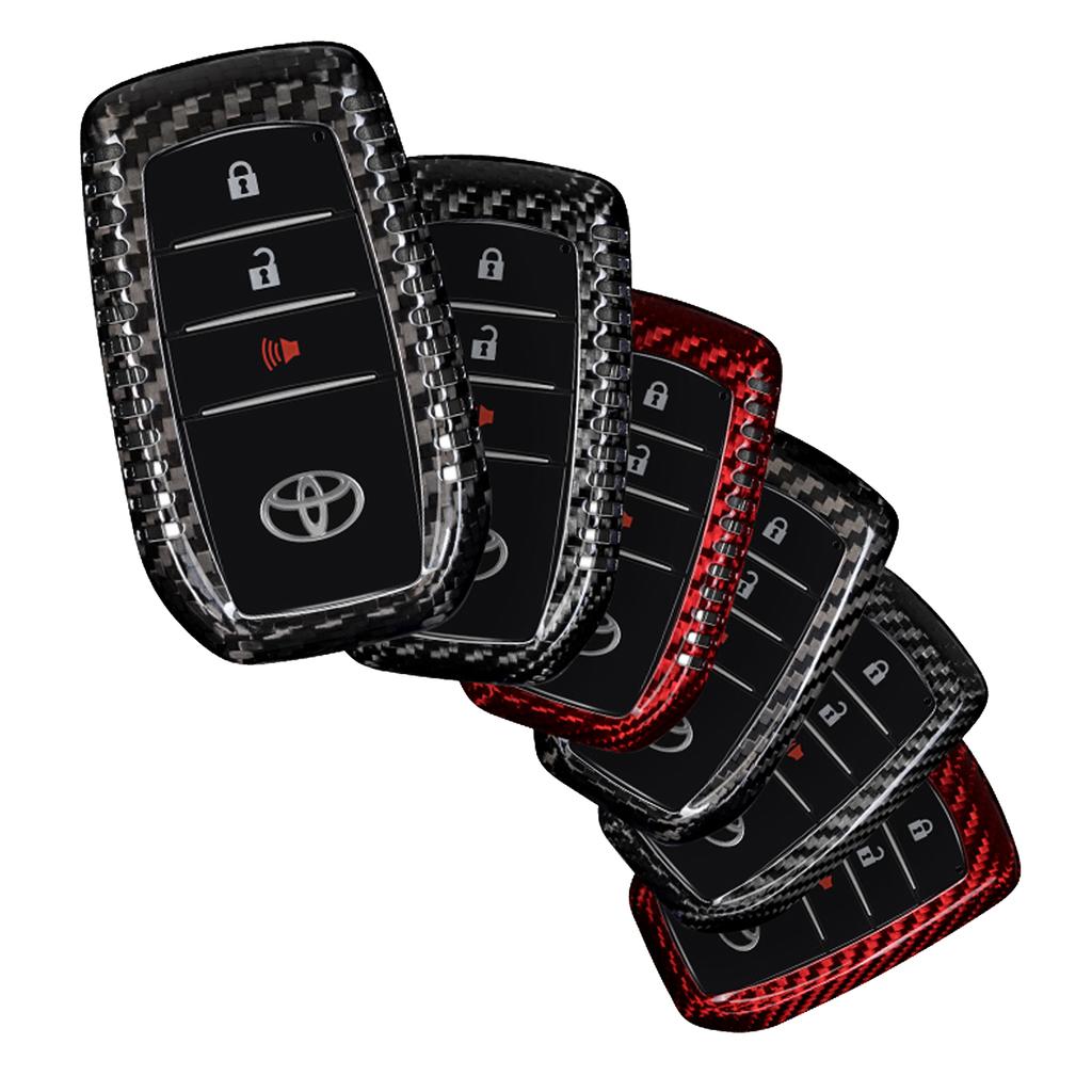 for Toyota key fob cover Carbon Fiber Key Shell for Toyota Venza RAV4 Land Cruiser Fortuner Mirai Collora Smart Key Case 2023