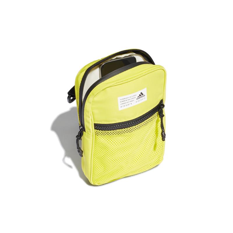 Adidas Recycled Polyester Shoulder Bag Unisex Green Yellow Adidas GL0915