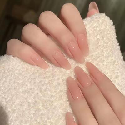 30 pièces de manucure faite à la main à porter ongle long pointu pure envie ongle à porter vent doux manucure ongle rose nude