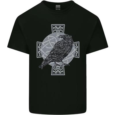 Odin Celtic Raven Viking Tattoo Cross Runic Kids T-Shirt Childrens