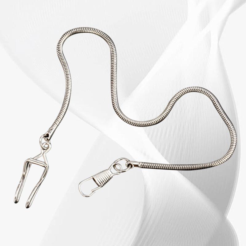 Iron Mechanical Pocket Watch Chain 37Cm Fob Chain For Men Or Women Jewelry Accessories Pocket Watch Chain