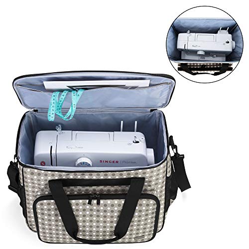 Teamoy Nähmaschinen-Transporttasche Grauer Punkt