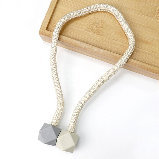 1 Pair Magnetic Curtain Tiebacks, Woven Rope Curtain Tiebacks, Decorative Curtain Holders, Drapery Holdbacks for Living Room Bedroom