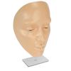 Makeup Practice Face Board 5D Silicone Mannequin Face for Eyes Makeup Beginner with 20ml Makeup Remover Oil White