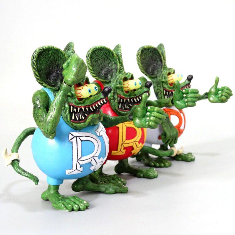Exquisite 10 cm Rat Fink PVC-Actionfigur, ideales Geschenk für Kinder und Sammler