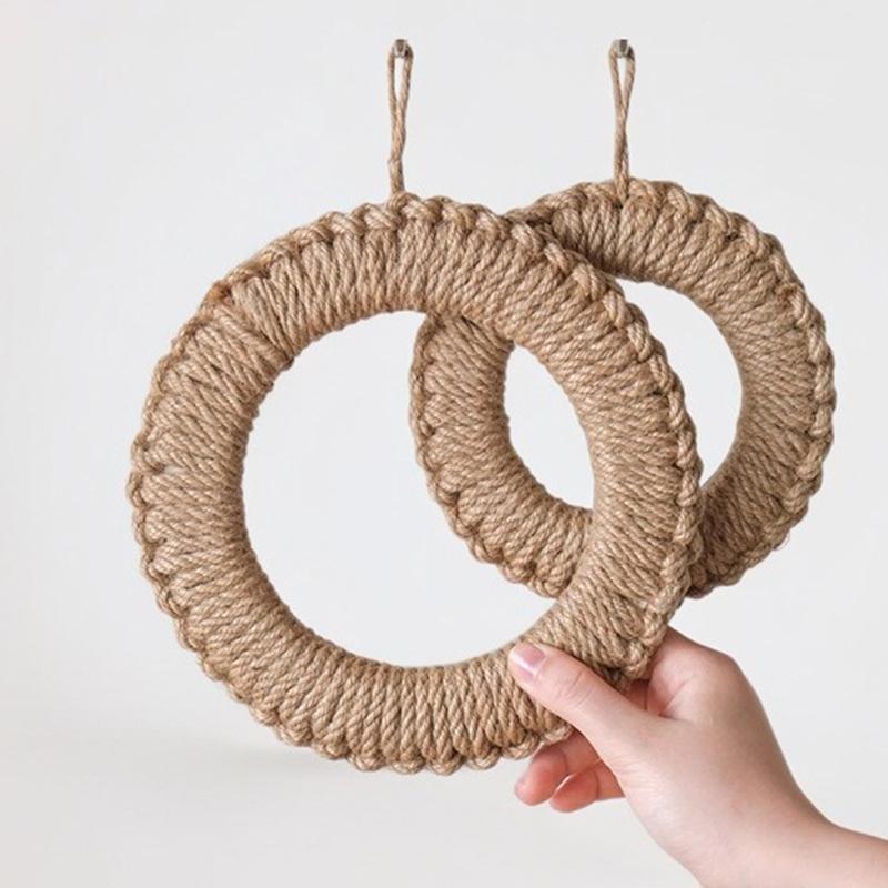 Ring Pot Holder Hemp Rope Braided Pad Pot Ring Pan Pad Coaster Insulation Pot Pad Kitchen Accessories Placemats For Table