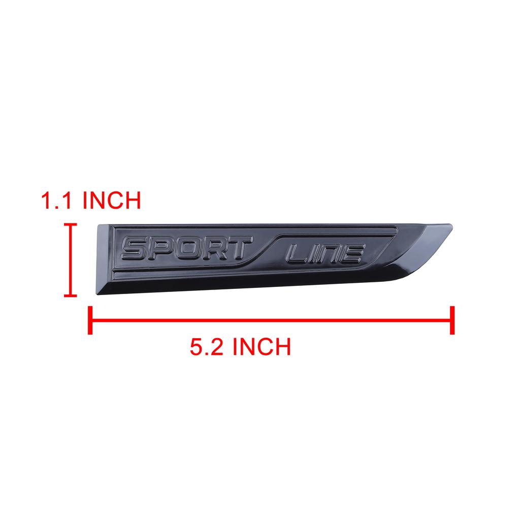 2pcs3D Metal Sport Line Badge Stickers Car Tool Emblem Decal for Changan V7 Alsvin Toyota Corolla 2009 2019 Honda Accord