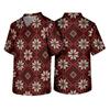 Men's Christmas Theme Caregiver Uniform, Holiday Scrub Top for Nurses and Workers