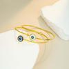 Gothic Demon Eye Bracelet Zinc Zinc Alloy Blue Eye Ring Unique Adjustable Creative Bangle  Music Festival
