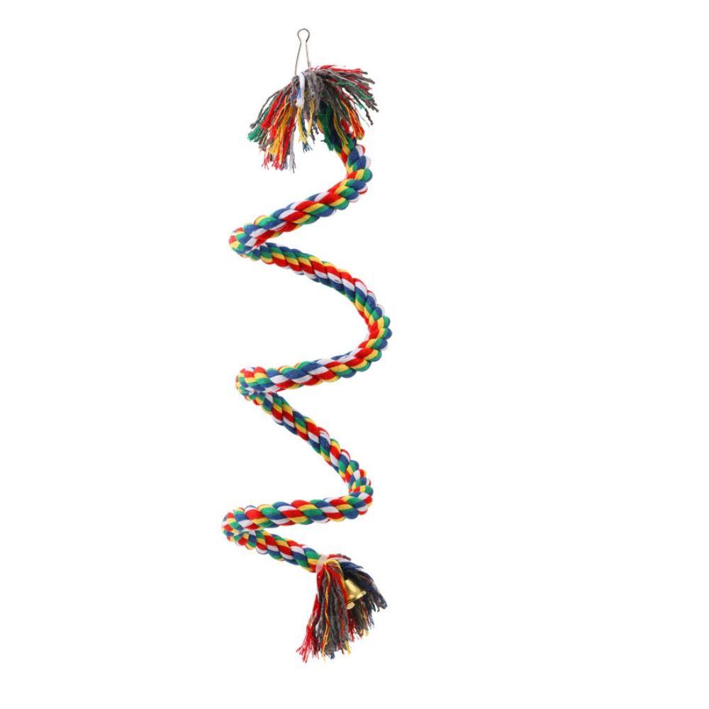 

Braided Parrot Toy Wicker Rope Hanging Bird Perch Toy Cockatiel 0.5m