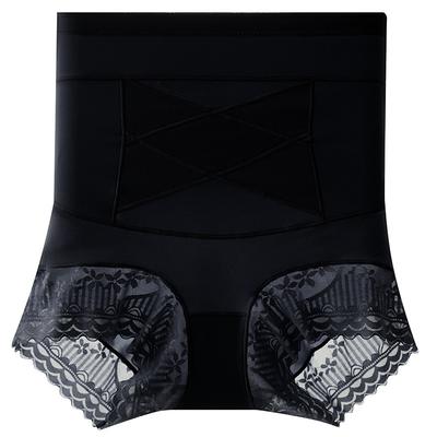 High Waist Cross Compression Tummy Control Shapewear Panties Lace Slimming Body Shaper