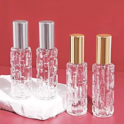 1 st 10 ml glasparfymsprayflaska Aluminium sprayhuvud parfymdispenserflaska tryck tom flaska