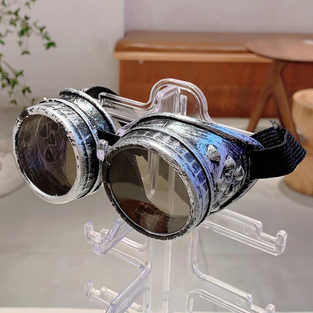 Retro Punk Style Steam Goggle for Halloween Decor Party Gifts Shades Stylish Design Cosplay Sun Glasses