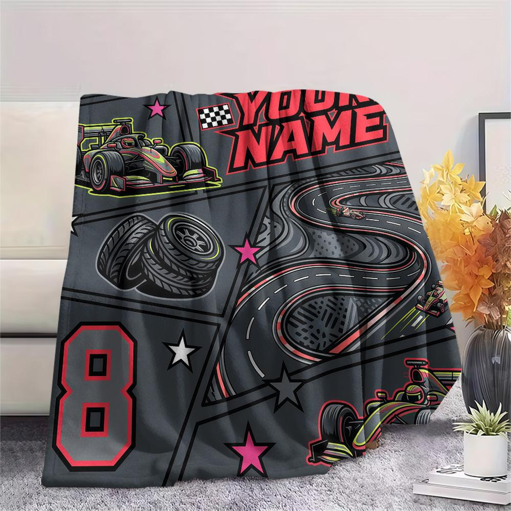 Custom Name Multi Sport Graphic Flannel Blanket, High Quality Comfortable for All Seasons, Home Decor, Warmth and Comfort