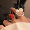 Temperament Rabbit Design Cuff Ring Sweet Daily Jewelry Valentine's Day Gift Festival Ornaments