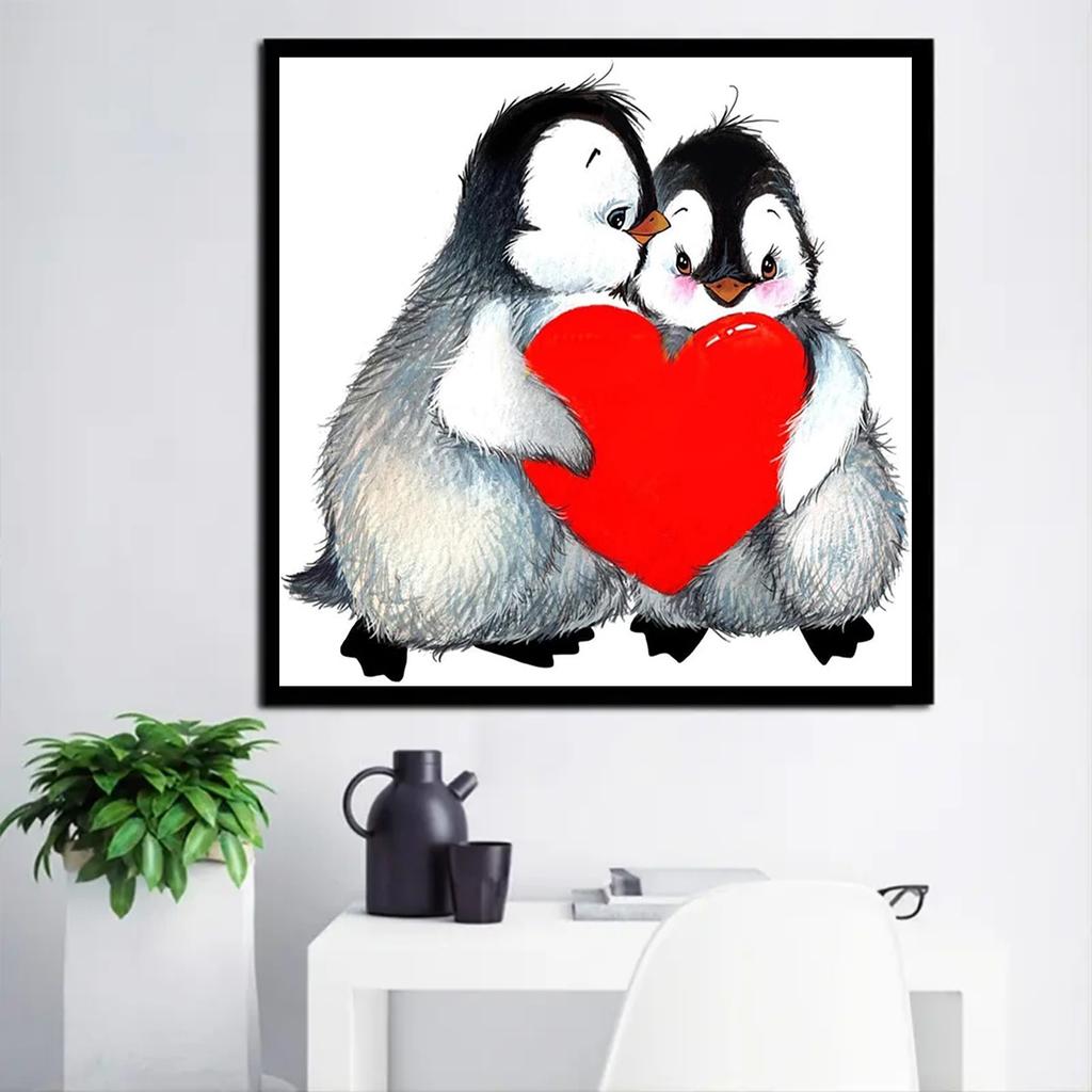 5D Diy Diamond Painting Love Penguin Diamond Embroidery Full Lay Anime Cross Stitch Kits Home Decor Handmade Gift