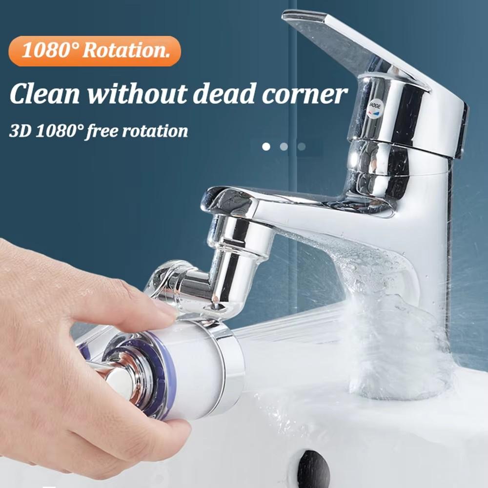 1080° Universal Rotation Faucet Sprayer Head for Washbasin Faucet Extender Splash Bubbler Nozzle Kitchen Tap 22/24mm Adaptor