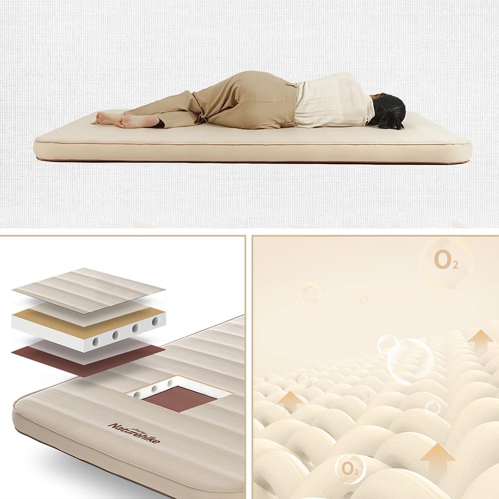 Naturehike Person Air Mat Automatic Inflating Air Bed Air Leak Prevention Folding Camping Mat Compact For Sleeping In the Sleeping In a Disaster