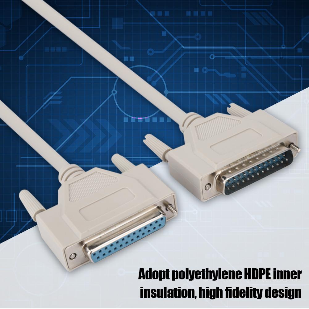 DB25 Serial Cable 25 Pin Extension Cable Printer Copier Data Line Male To Female