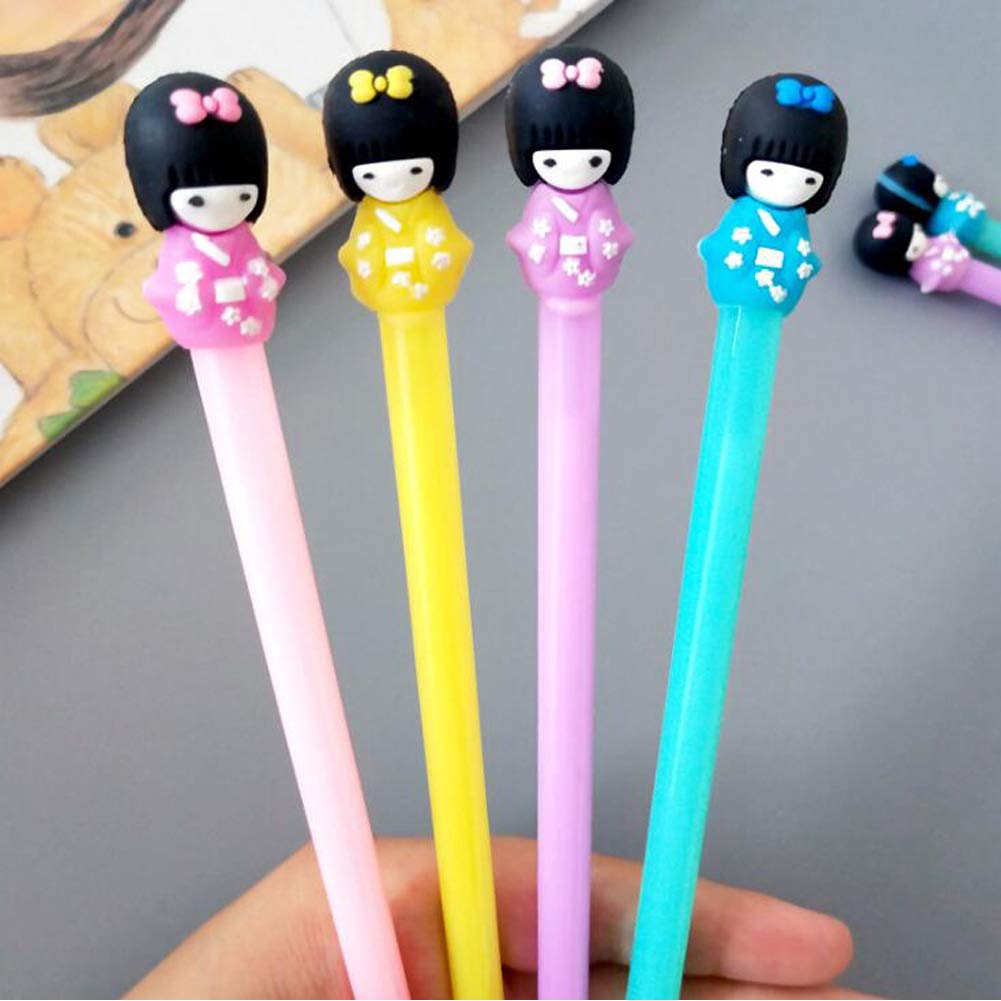 Sencoo Cute Cartoon Gel Blue Ink Assorted Kids Pens for School Student Fun Girls Kids Pens 24-Pack Pens, Styles, Birthdays, Prizes, Gifts, (Blue)